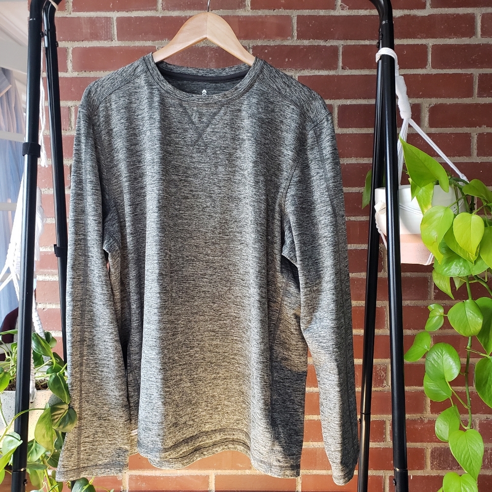 Heather grey long sleeve thermal tee